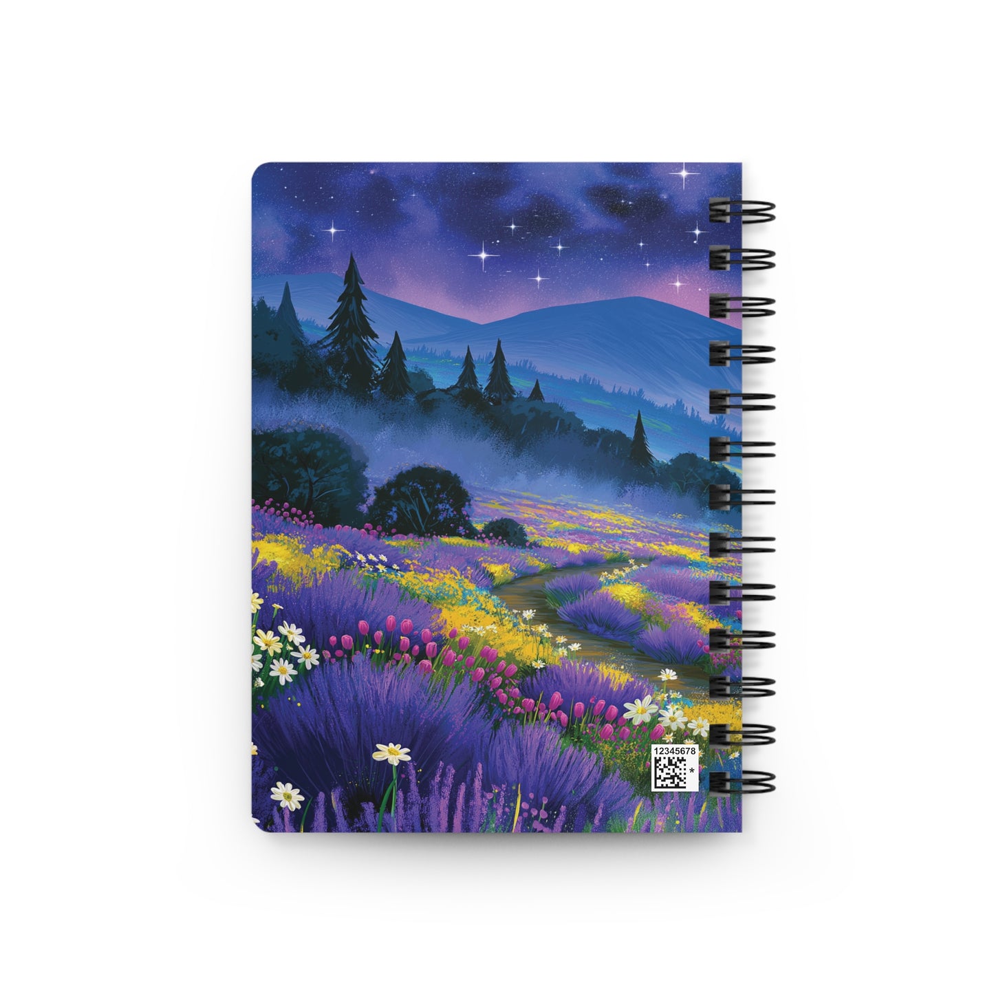 Moonlit Flower Valley – Premium Spiral Journal