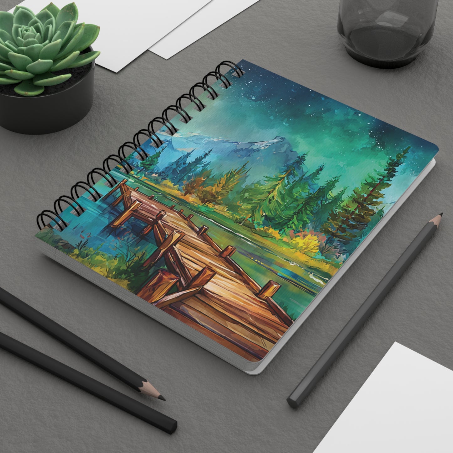 Moonlit Crossing – Premium Spiral Journal