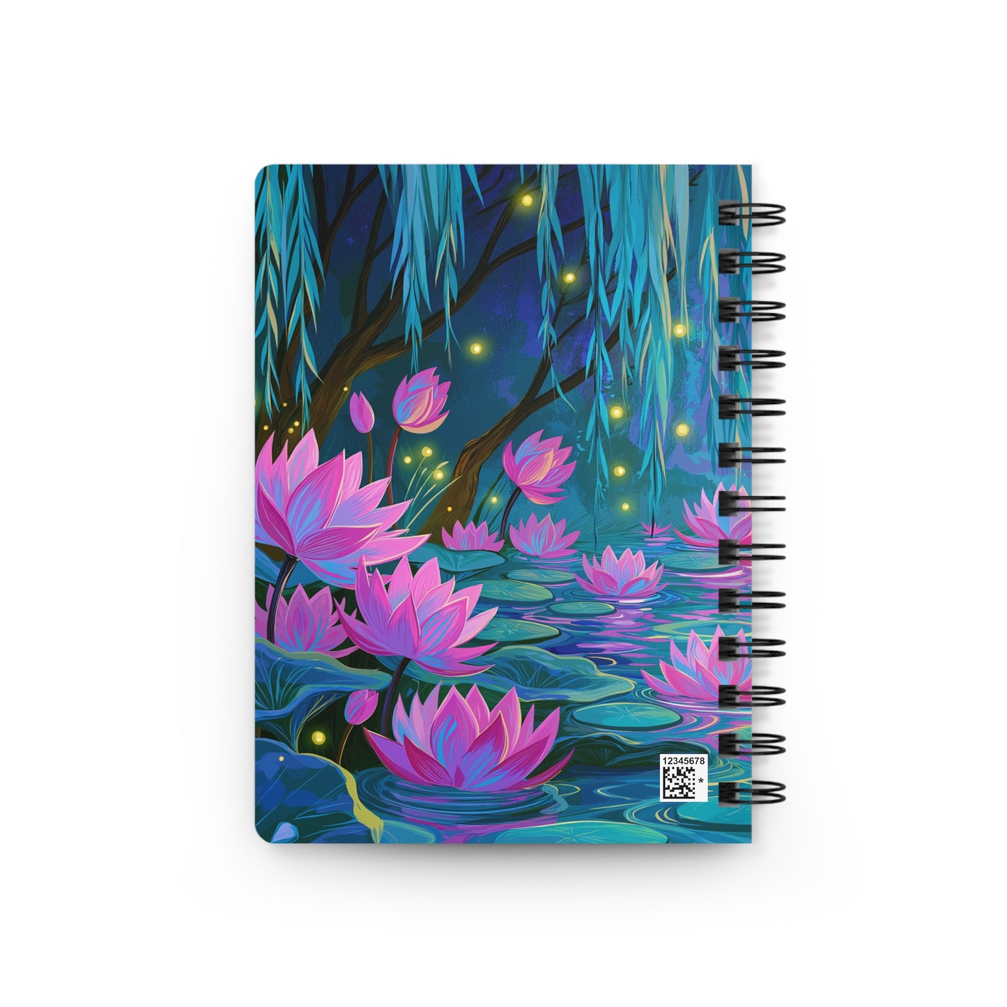 Moonlit Lotus Pond | Premium Spiral Journal